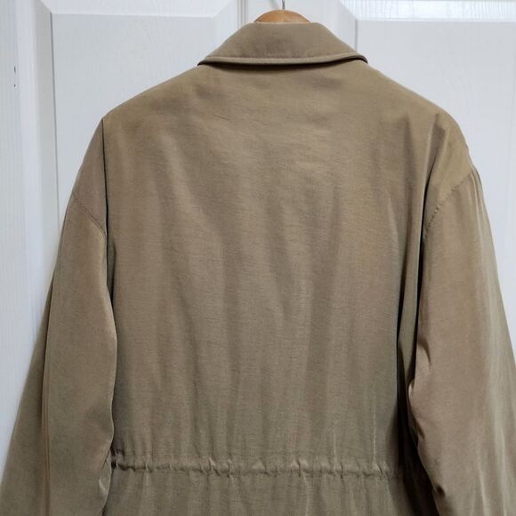 GH Bass Jacket Men Sz M Khaki Green Button Quilted Utility Field Chore Barn Coat - Picture 15 of 16